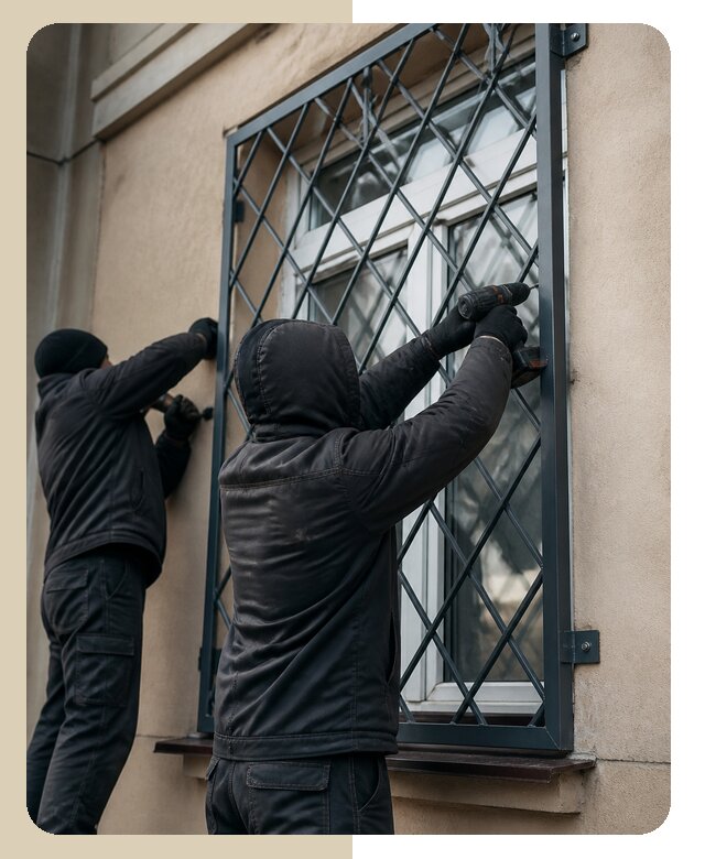 Установка антивандальных решеток на окна в Карталах